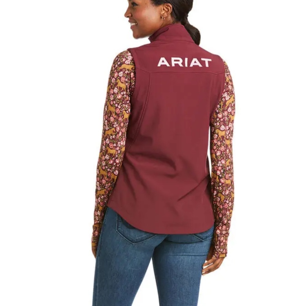 Ariat Soft Shell Vest Windsor Wine